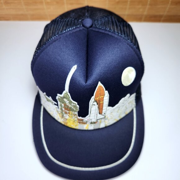 Vintage Kennedy Space Center Space Shuttle Trucker Hat Snapback - Picture 6 of 14